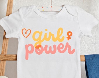 Feministischer Bio Babybody | Girl Power Baby Body | Geschenk Geburt Mädchen | Stärke Zeigen | feminist baby