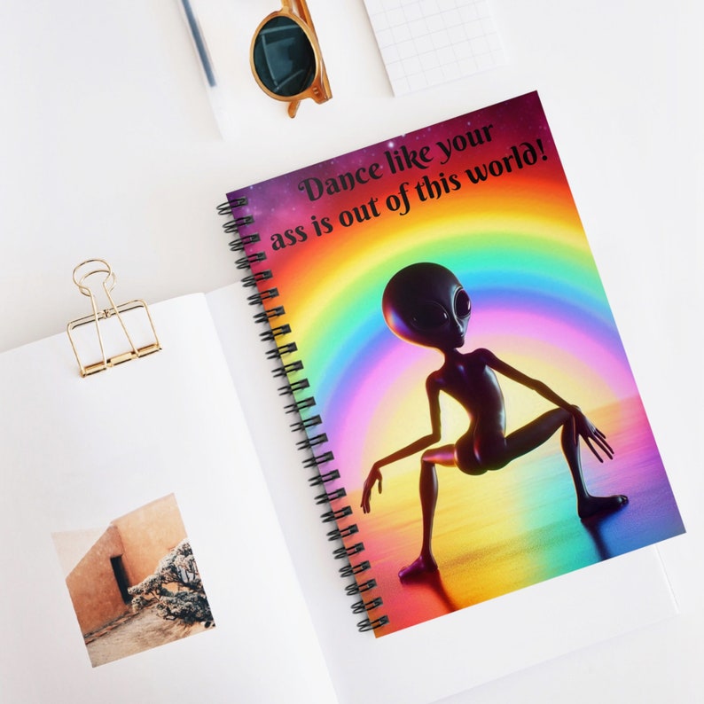 Twerking Alien Spiral Notebook 118 Pages of Ruled Line Fun Dance Like ...