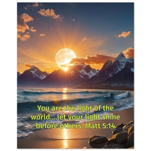 Matt 5:14 Poster in carta opaca premium
