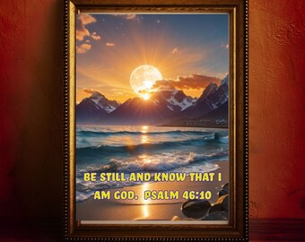 Bible Verse Wall Art: Psalm 46 Be Still and Know that I am God