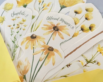 Spiritual Bouquet - Catholic Prayer Card Yellow