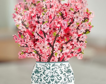Tarjeta de flores emergente - Flores de cerezo - Tarjetas de felicitación, Día de la Madre, Boda, Cumpleaños, Aniversarios, Todas las ocasiones - Envío gratuito (EE. UU.)