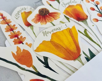Spiritual Bouquet - Catholic Prayer Card Orange