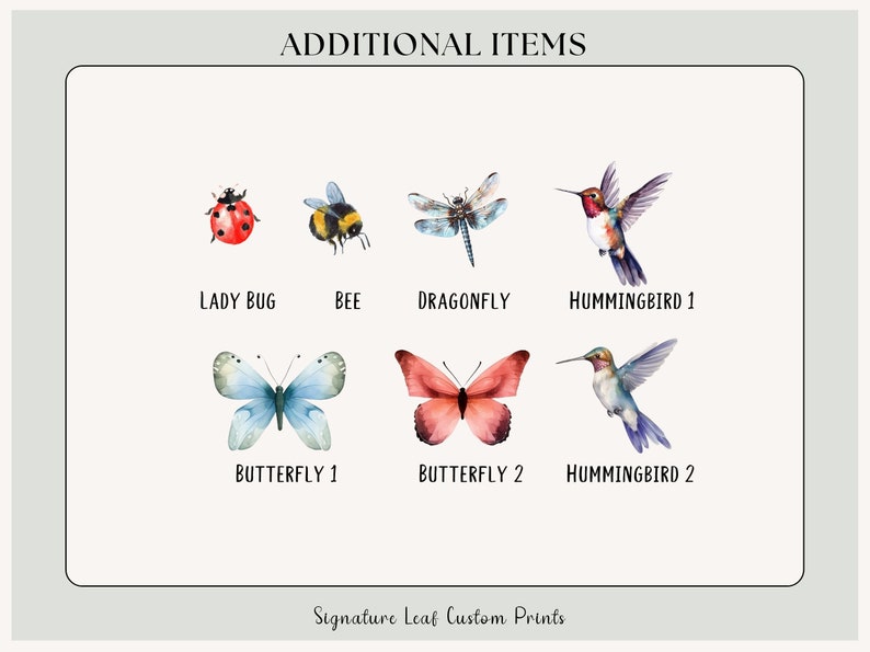 Birth Flower Family Garden Print Custom Birth Month Flowers