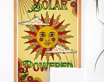 Solar Power Rolled Poster - Eco Positive Daily Affirmation Wall Art Print