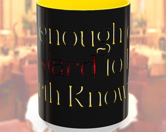 Just Enough of a Bastard to be Worth Knowing Crowley Mug - Good Omens-Inspired Design, Angel & Demon Fan Gift