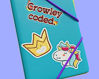 Crowley-coded Kiss-Cut Stickers - Good 0mens fandom