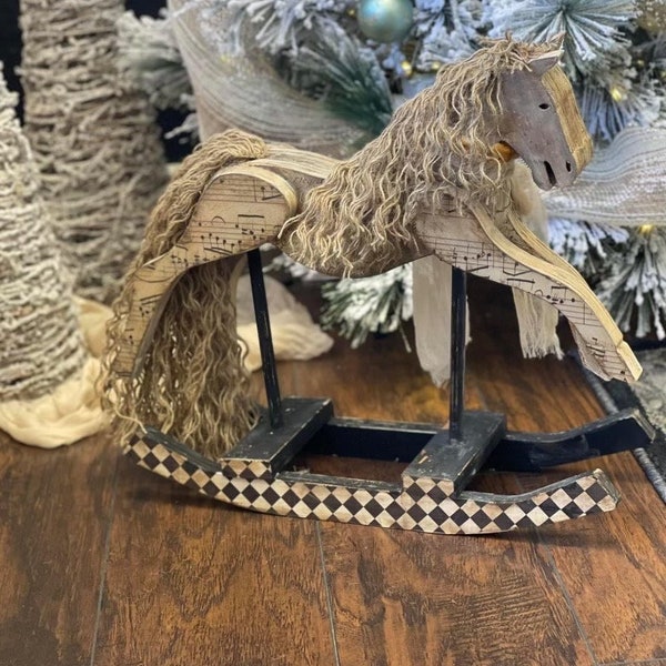 Primitive Rocking Horse, DIY, Kit, Whimsical, Primitive, Holiday, Winter, Christmas