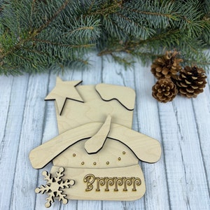 Shelf Sitter Snowman 1/2&quot; Thick - DIY - Kit - Whimsical - Holiday - Winter - Christmas