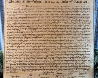 Declaration of Independence 1/2" Thick - DIY Kit
