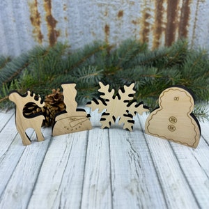 Miniature Christmas Characters - 1/2" Thickness - Free Standing - DIY - Kit - Seasonal - Christmas