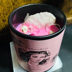 Aphrodite Crystal Offering/Altar Candle