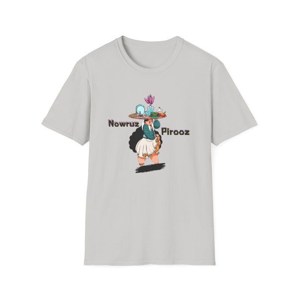 Unisex T-Shirt, Elegant Happy Nowruz Shirt,  Persian New Year Shirt, Norooz Gift for Iranians, Haft sin shirt, Nowruz Perooz