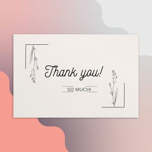 Merci beaucoup Carte postale standard