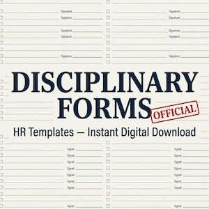 HR Disciplinary Forms Bundle | Editable Word Templates | Verbal Warning, Written Warning, PIP, Termination Letter | Instant Download