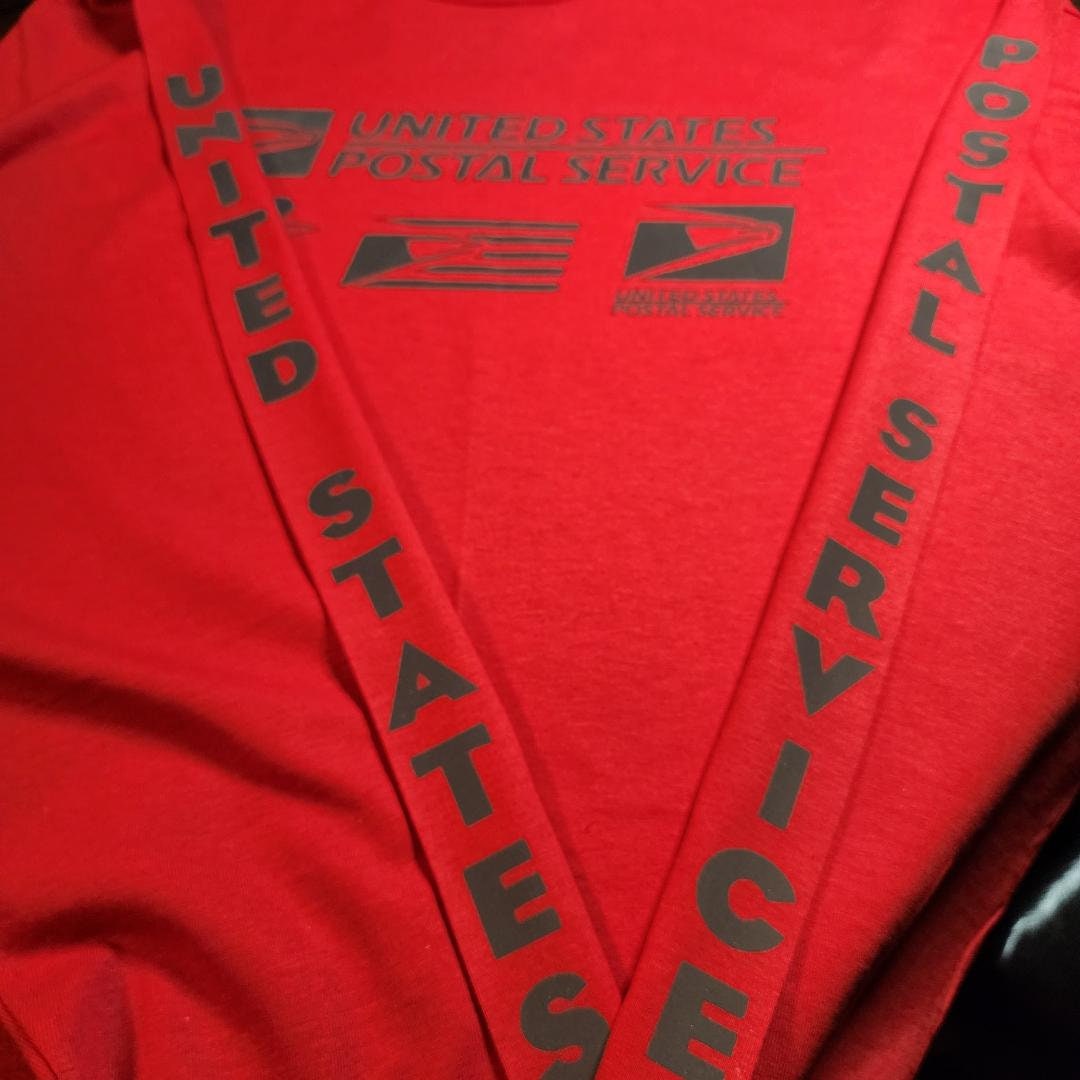Reflective Red Long Sleeve Postal Tshirt Etsy