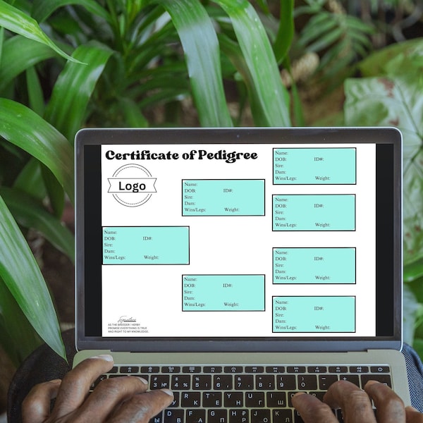 Create A Stunning Pedigree Document With Our Canva Template, Customize Your Pedigree With Our Canva Template, Elegant Pedigree Design