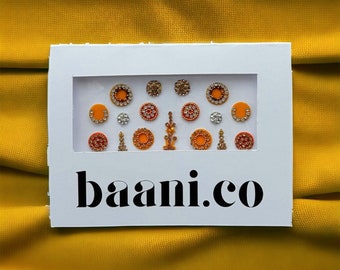 YELLOW BINDI BOOK | blue bindi collection for Indian wedding festival stickers wedding favour party favour gifts for her Indian bridesmaid