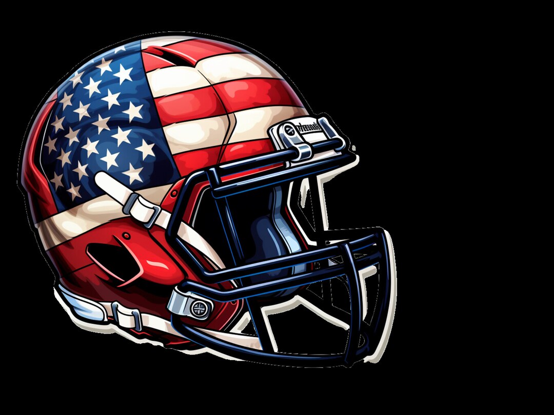 USA Flag Football Helmet PNG Etsy