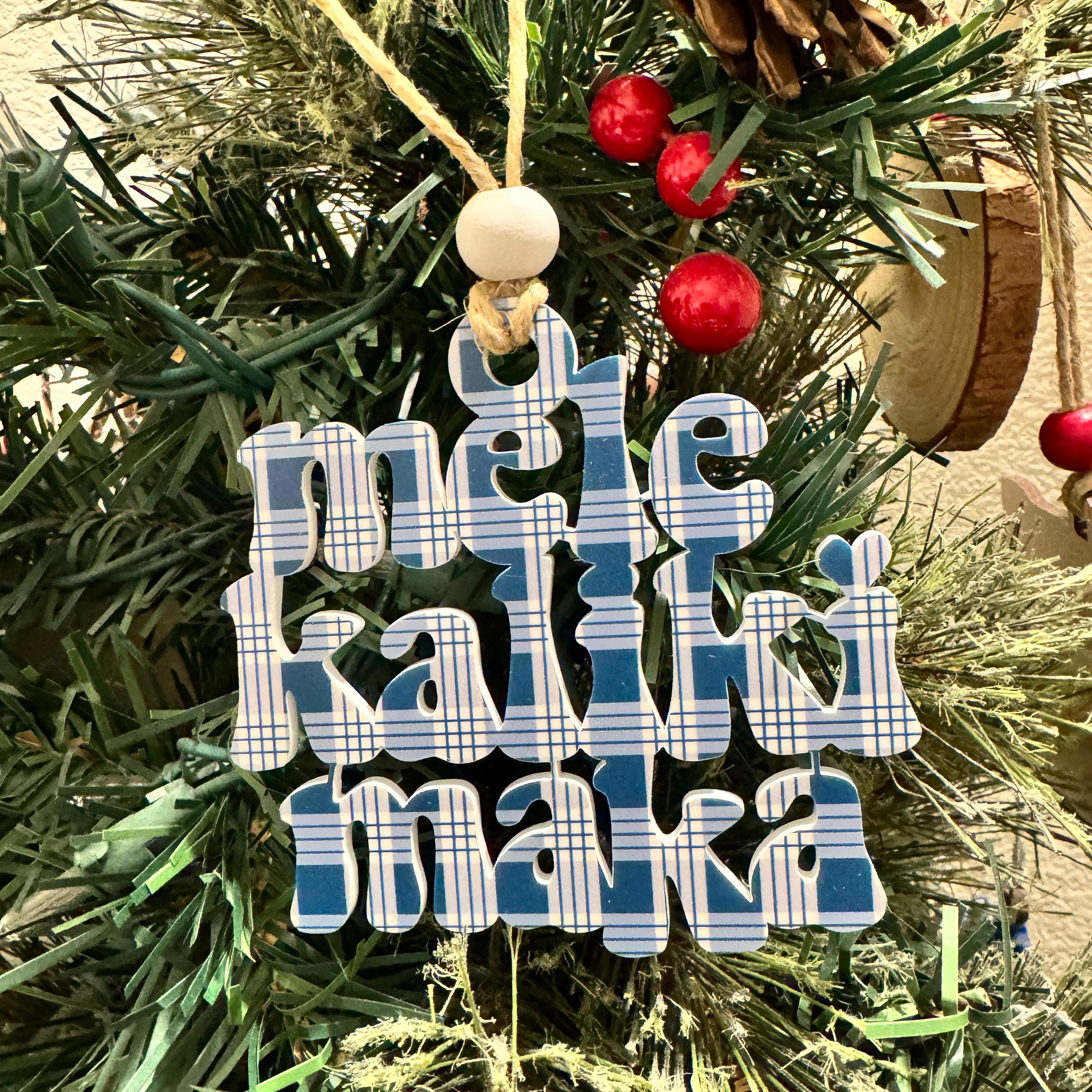 Mele Kalikimaka Palaka Ornament; Christmas Ornament From Hawaii ...