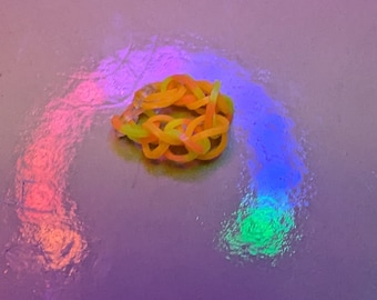 Orange and Yellow Rainbow Loom Ring