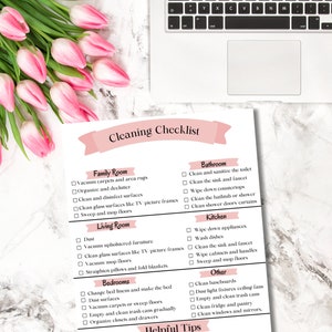 Editable cleaning planner, Cleaning Schedule, ADHD cleaning checklist, Chore chart, Cleaning List, Weekly house chores ,Spring cleaning