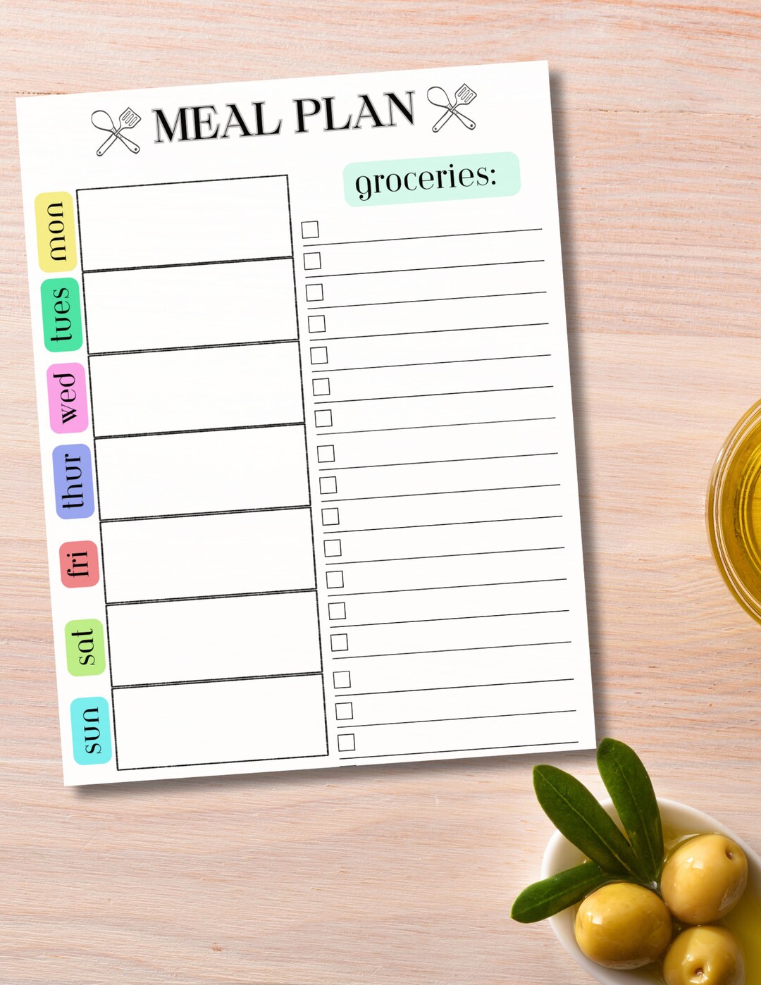 Grocery List Printable Template, Grocery Planner, Food Shopping List ...