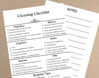 Editable cleaning planner, Cleaning Schedule, ADHD cleaning checklist, Chore chart, Cleaning List, House chore list ,Spring cleaning