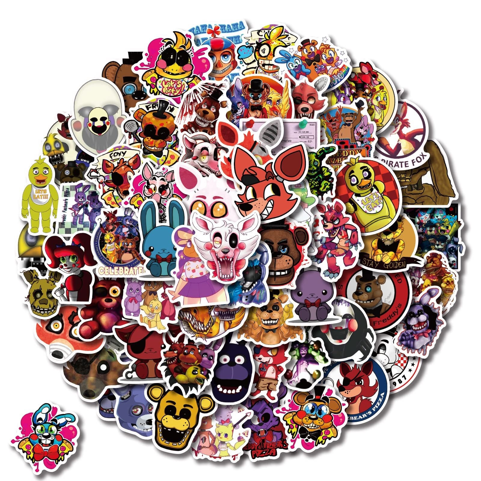 FNaF Freddy Fazbear Round Sticker - Free FNaF PNG Stickers