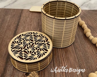 Leben Scharnier Runde Box SVG: Laser Cut Datei (Digitaler Download)