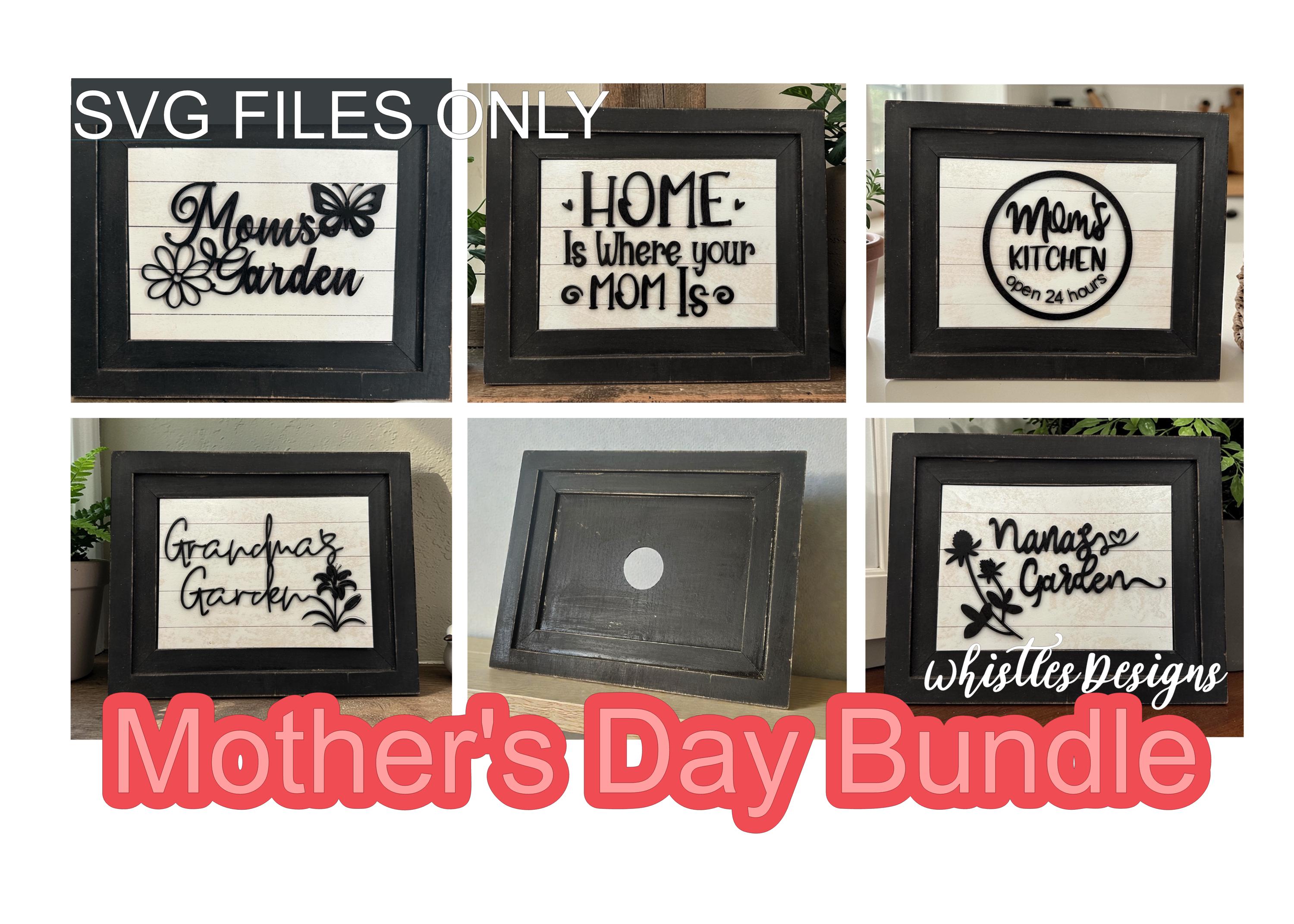 Mother's Day SVG Bundle | 8x10 Interchangeable Frame Inserts (digital ...