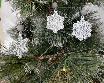 Layered Snowflake Christmas Ornaments SVG