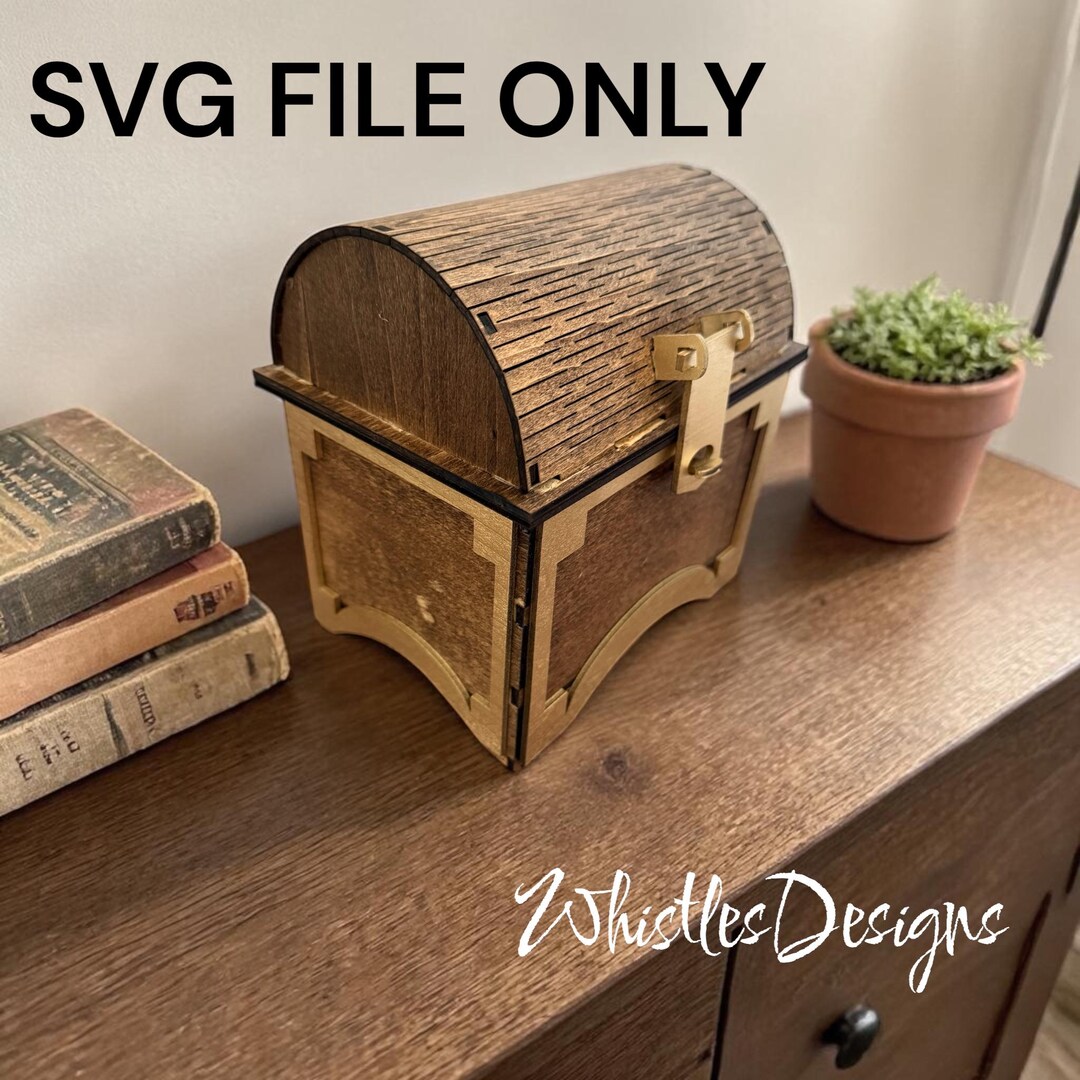 Living Hinge Treasure Box SVG | Laser Cut Jewelry Box File (digital ...