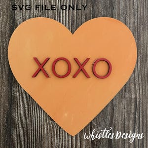 XOXO Candy Heart Gift Card Holder SVG