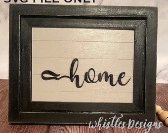 Home 5X7 Insert for 8X10 Frame - Interchangeable Decorations - Insert Only