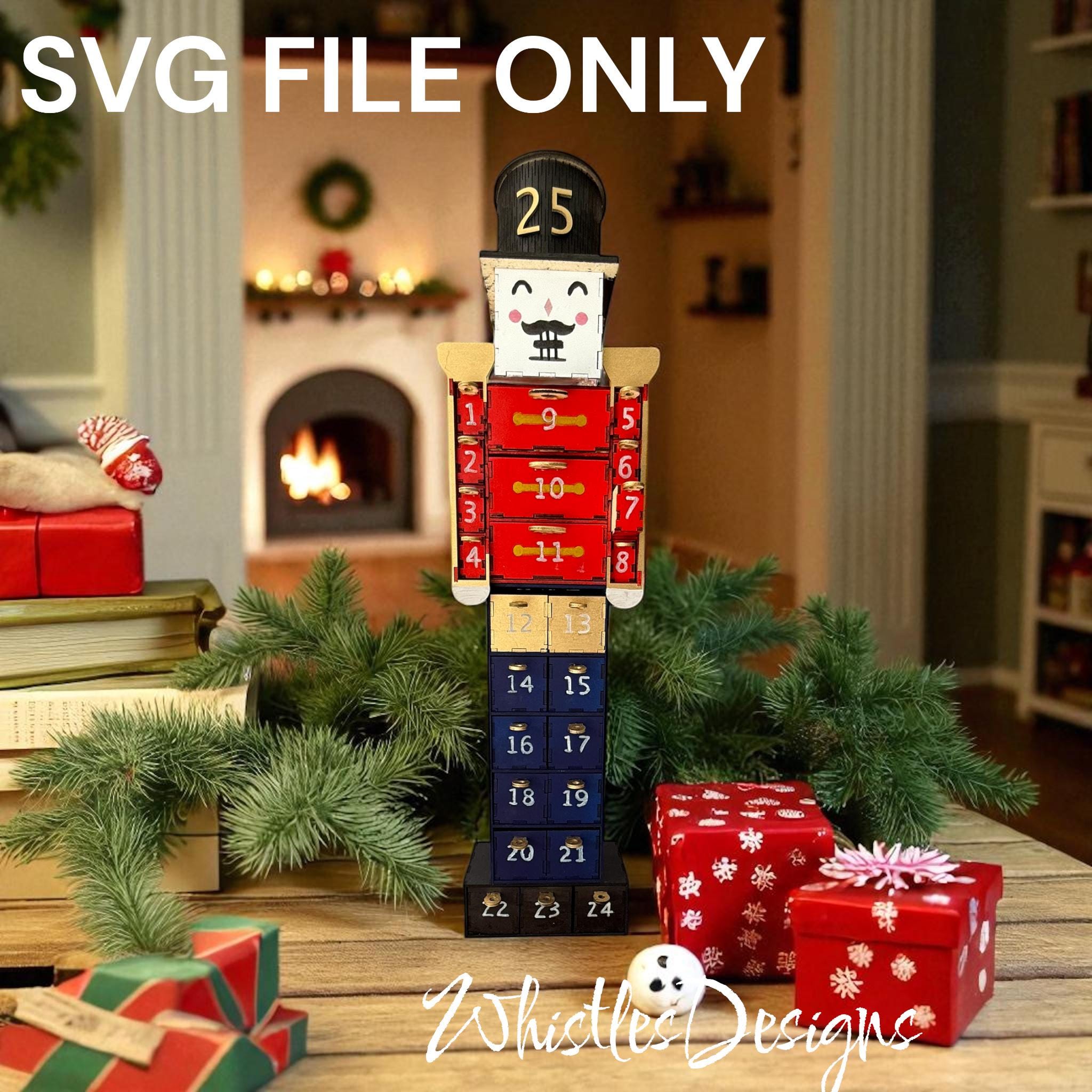 Christmas Advent Calendar Ornaments 2025,24 Days Countdown Advent Calendar With A Tabletop Wooden Christmas Tree And Ornaments Snowman Santa Decorations For Boys, Girls And, Xmas Gift