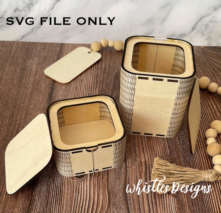 Living Hinge Corner Box SVG: Laser Cut Files (2in & 4in) (digital ...