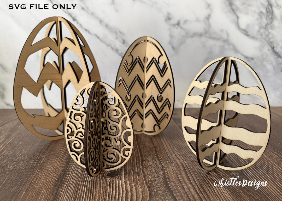 3D Easter Egg SVG Bundle | Laser Cut Files for Glowforge - Etsy