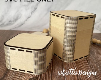 Wohnzimmer Scharnier Eckbox SVG: Laser Cut Dateien (5,5 cm & 10,5 cm) (Digital Download)