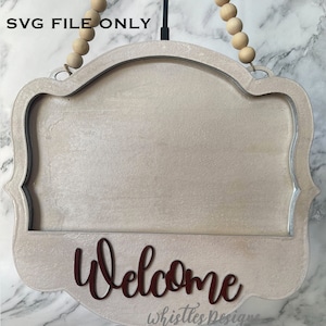 Marco de signo de bienvenida intercambiable SVG