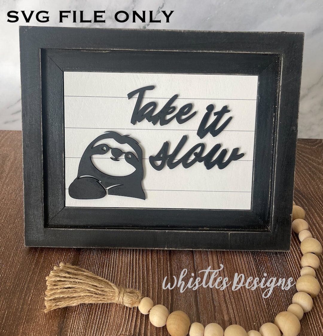 Sloth Outline SVG File: Laser Cut Insert for 8x10 Frame (digital ...