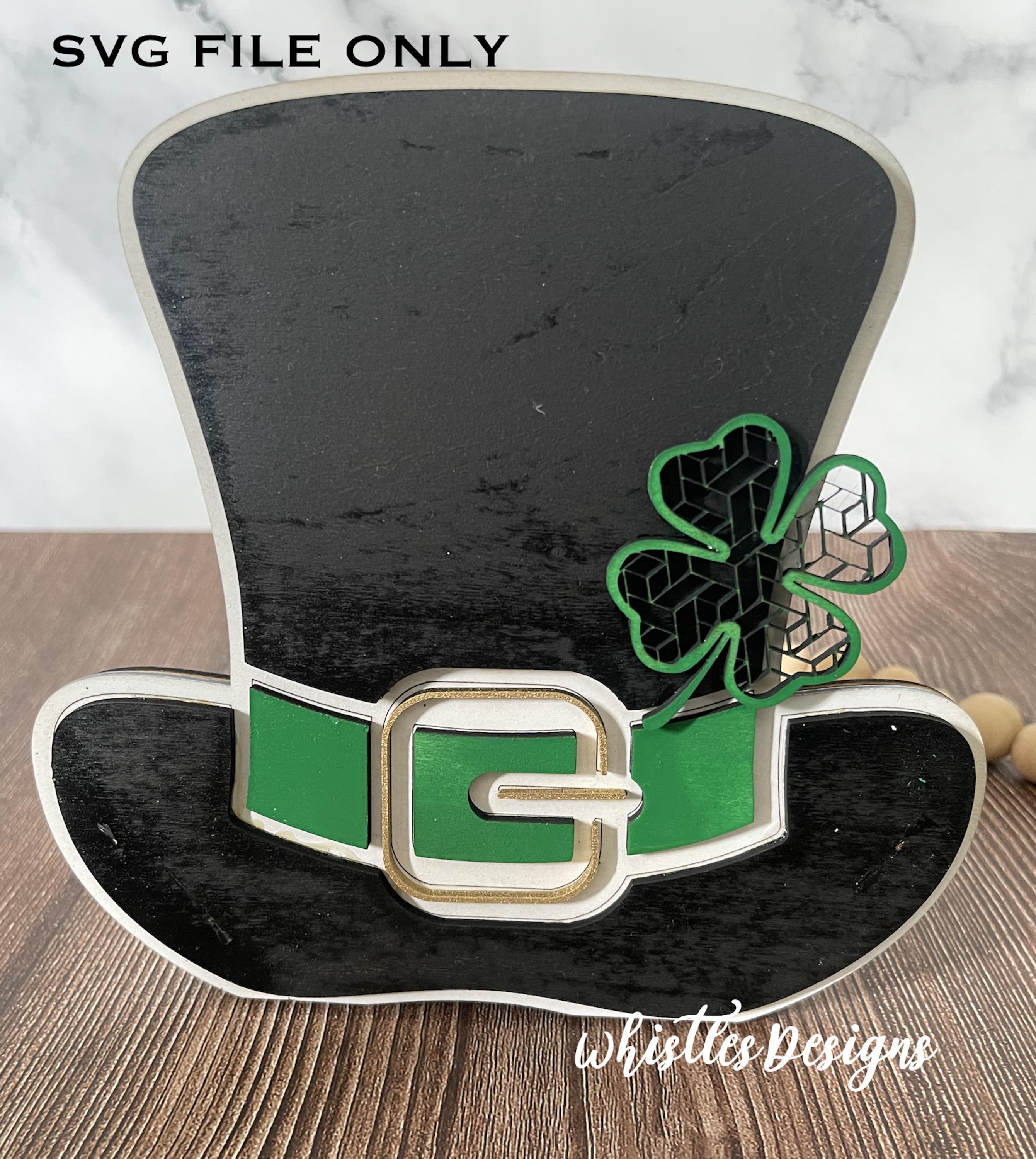 Standing Leprechaun Hat SVG St Patrick's Day Decoration