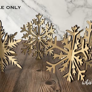 3D Schneeflocken - 4 verschiedene SVG-Stile