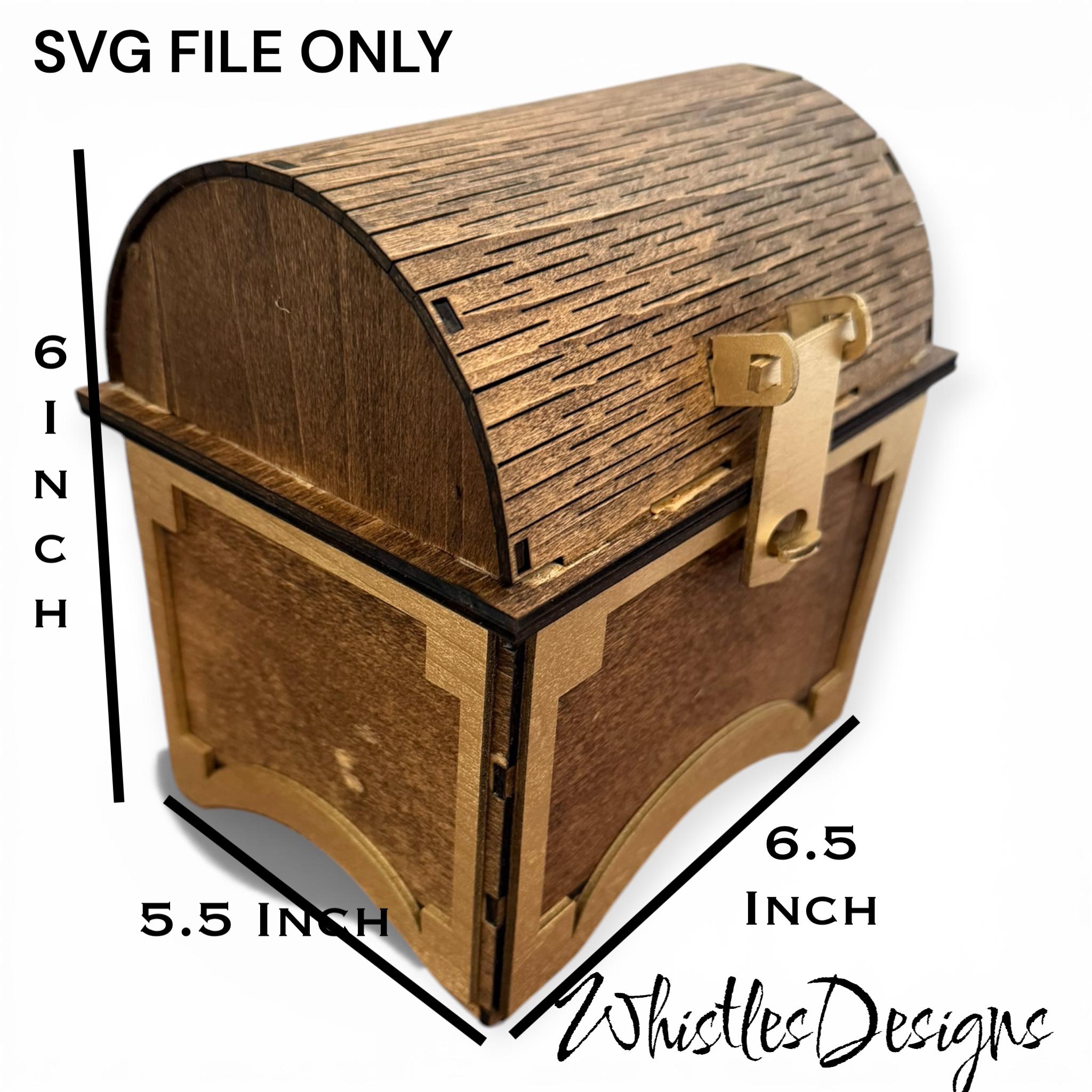 Living Hinge Treasure Box SVG | Laser Cut Jewelry Box File (digital ...