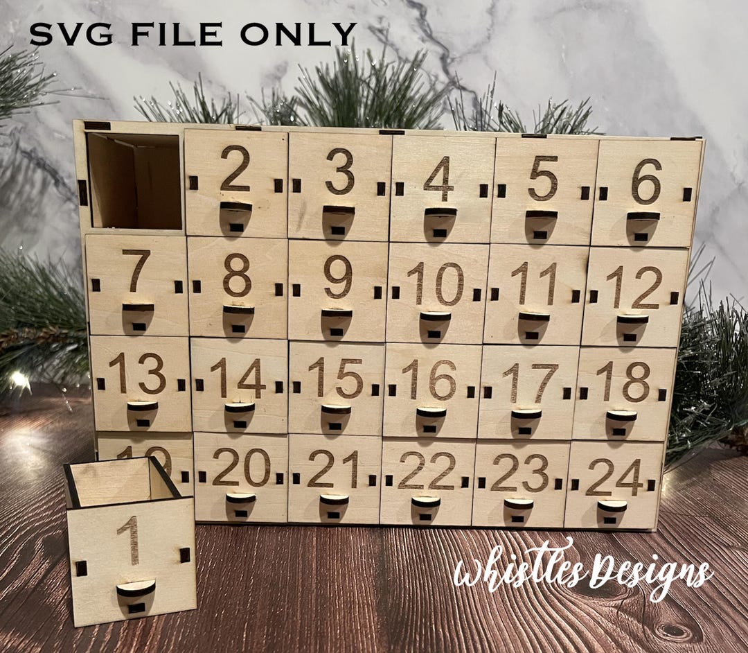 Advent Calendar With Drawers SVG - Etsy UK