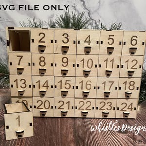 Advent Calendar with Drawers SVG