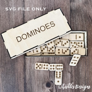 Dominoes Game with Storage Box - Digital File Only