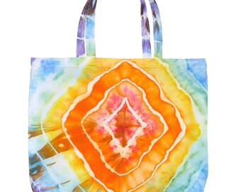 Rainbow Star Canvas Tote Bag