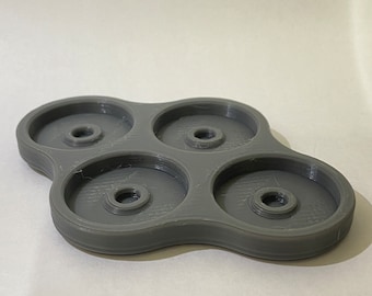 25mm 4-Man Round Movement Tray Bases | Diamond-Shape for Tabletop Gaming | Sold Individually