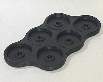 25mm 6-Figure Round Movement Tray Bases | Various Formations for Tabletop Gaming | Sold Individually